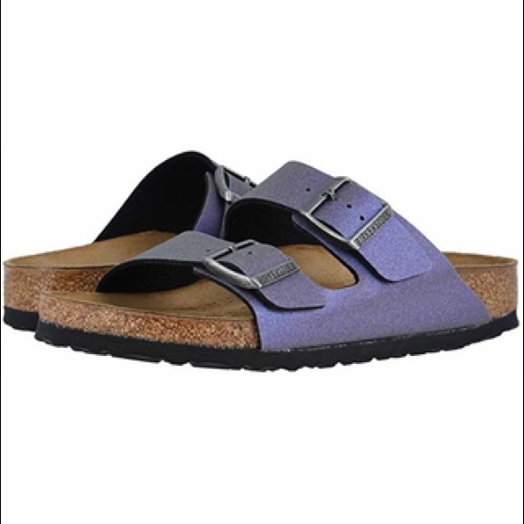 icy metallic violet birkenstock